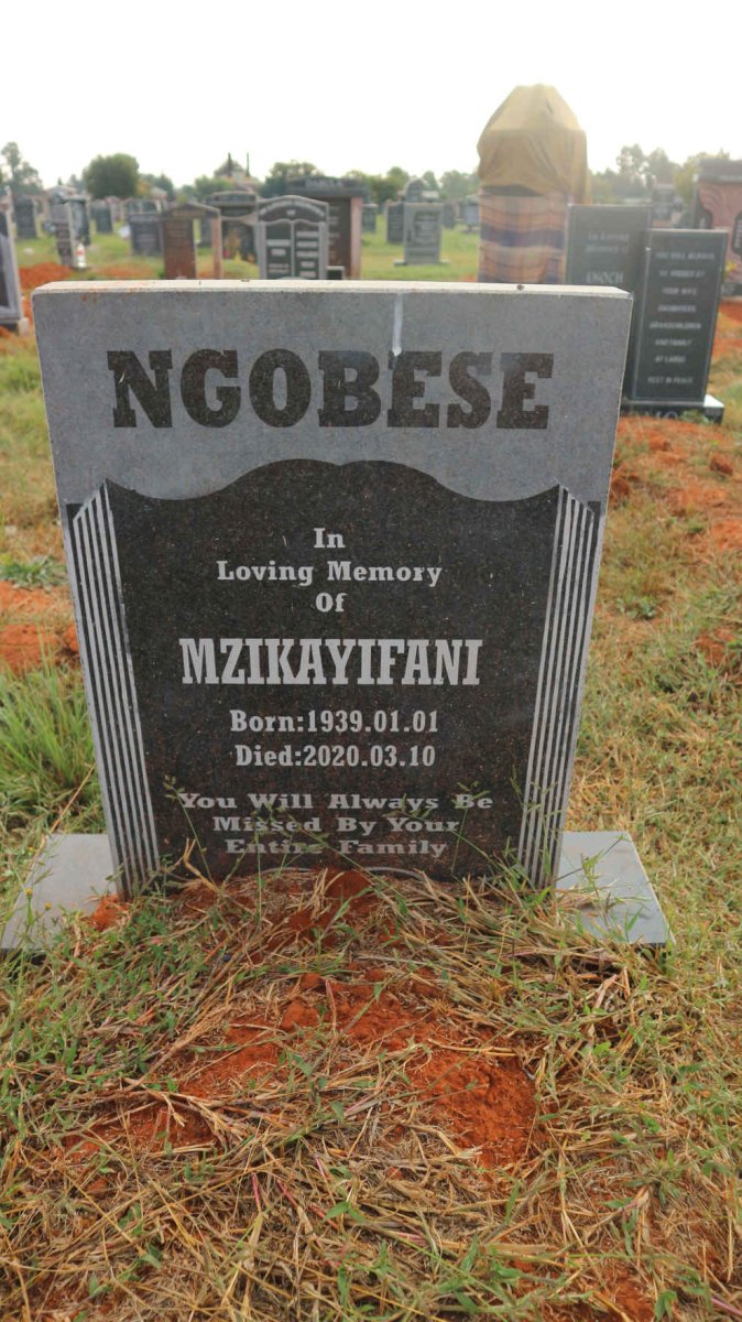NGOBESE Mzikayifani 1939-2020