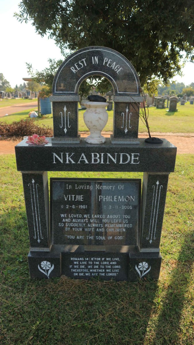 NKABINDE Vitjie Philemon 1961-2006