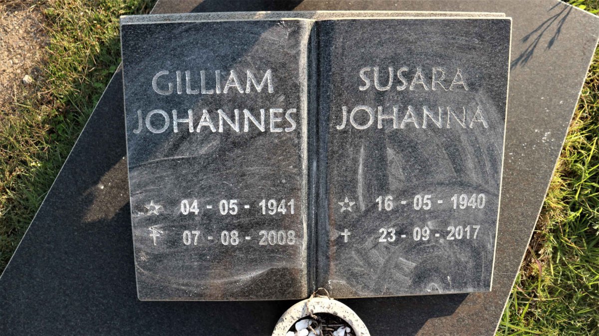 OBERHOLZER Gilliam Johannes 1941-2008 &amp; Susara Johanna 1940-2017