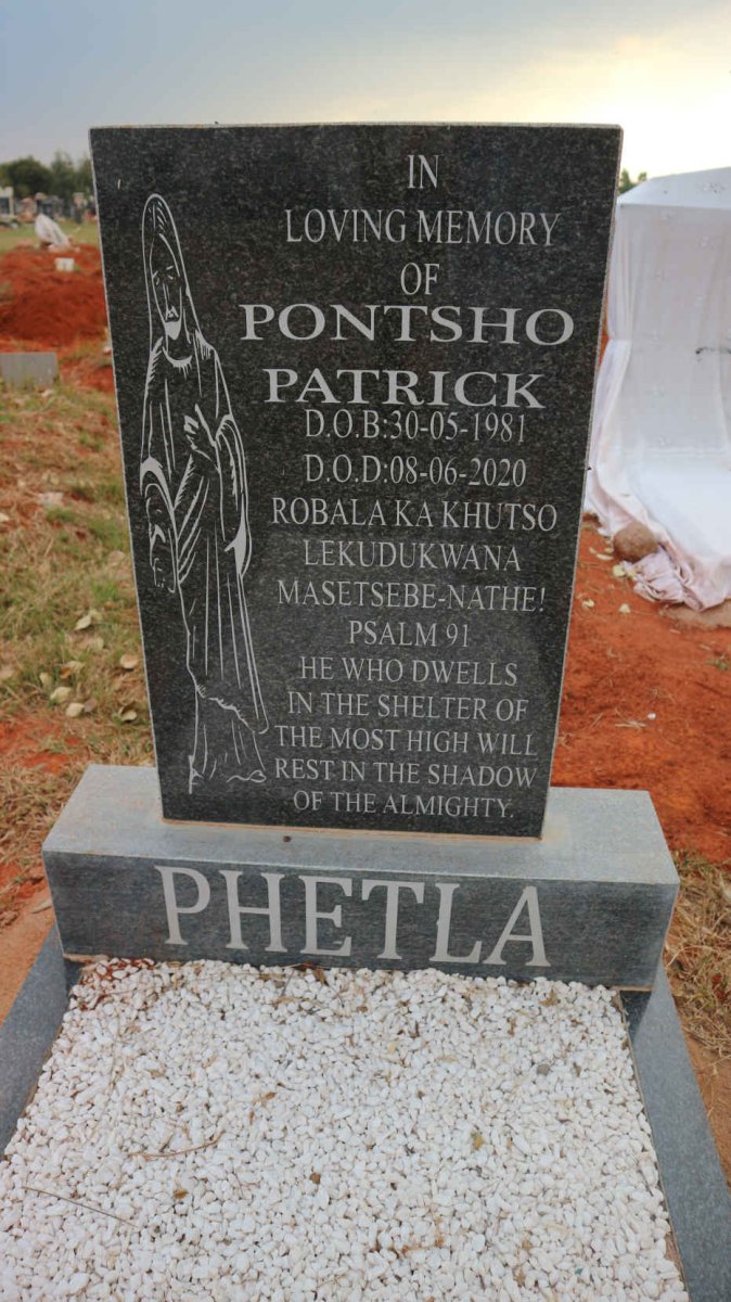 PHETLA Pontsho Patrick 1981-2020