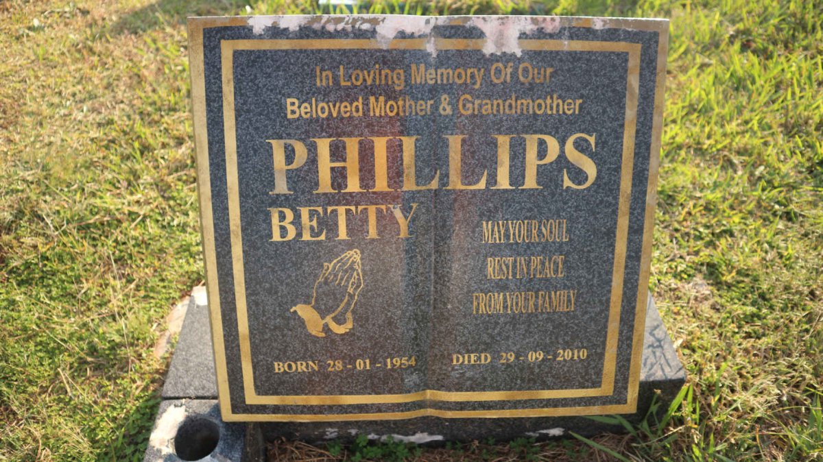 PHILLIPS Betty 1954-2010