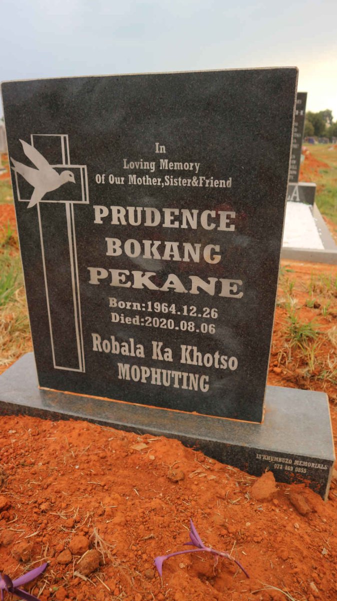 PEKANE Prudence Bokang 1964-2020