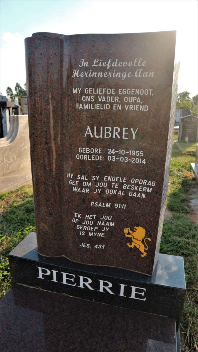 PIERRIE Aubrey 1955-2014