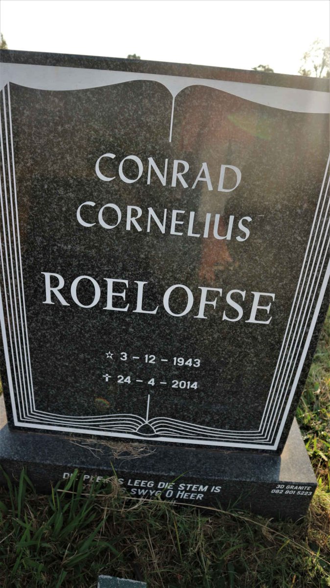 ROELOFSE Conrad Cornelius 1943-2014