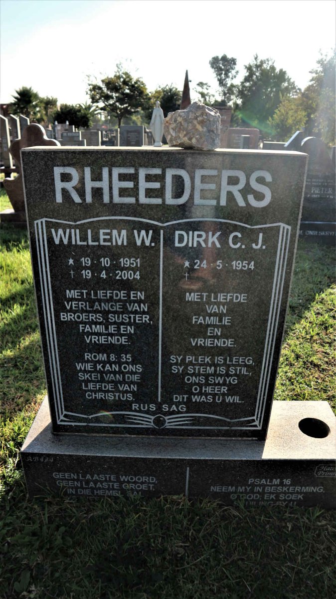 RHEEDERS Willem W. 1951-2004 :: RHEEDERS Dirk C.J. 1954-