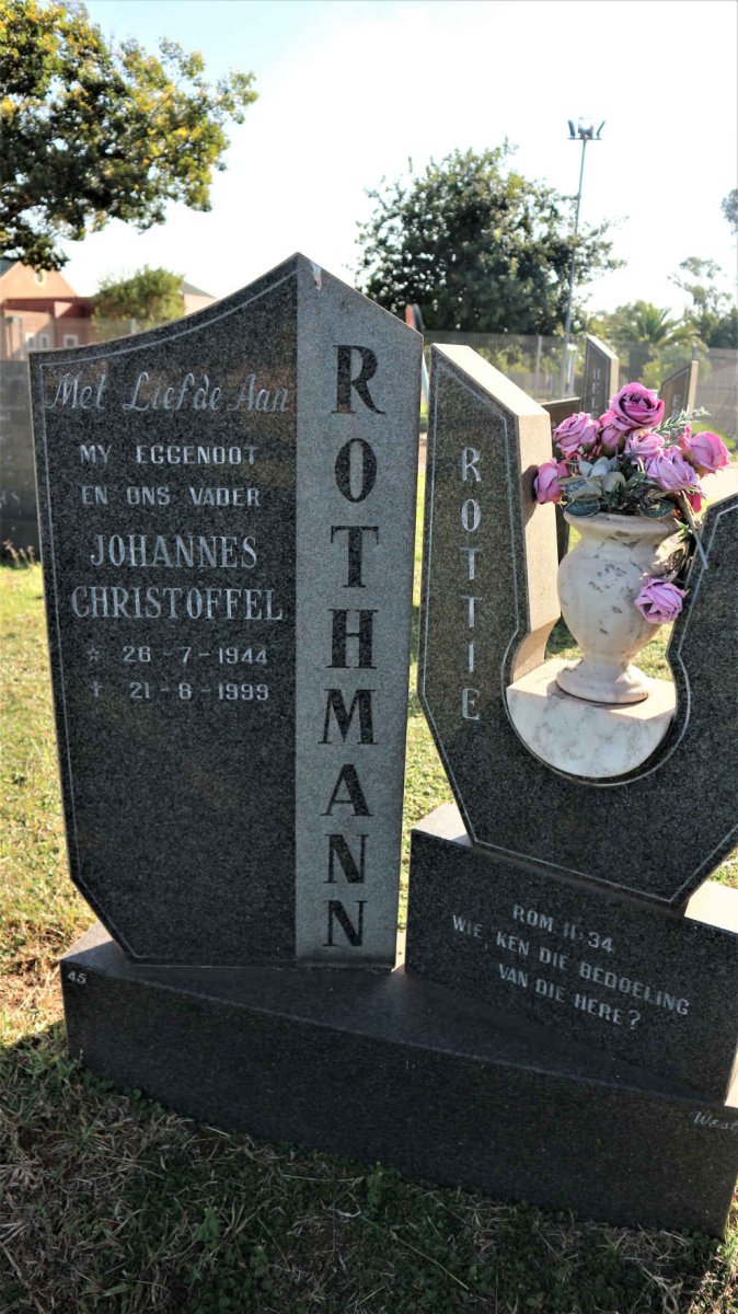 ROTHMANN Johannes Christoffel 1944-1999