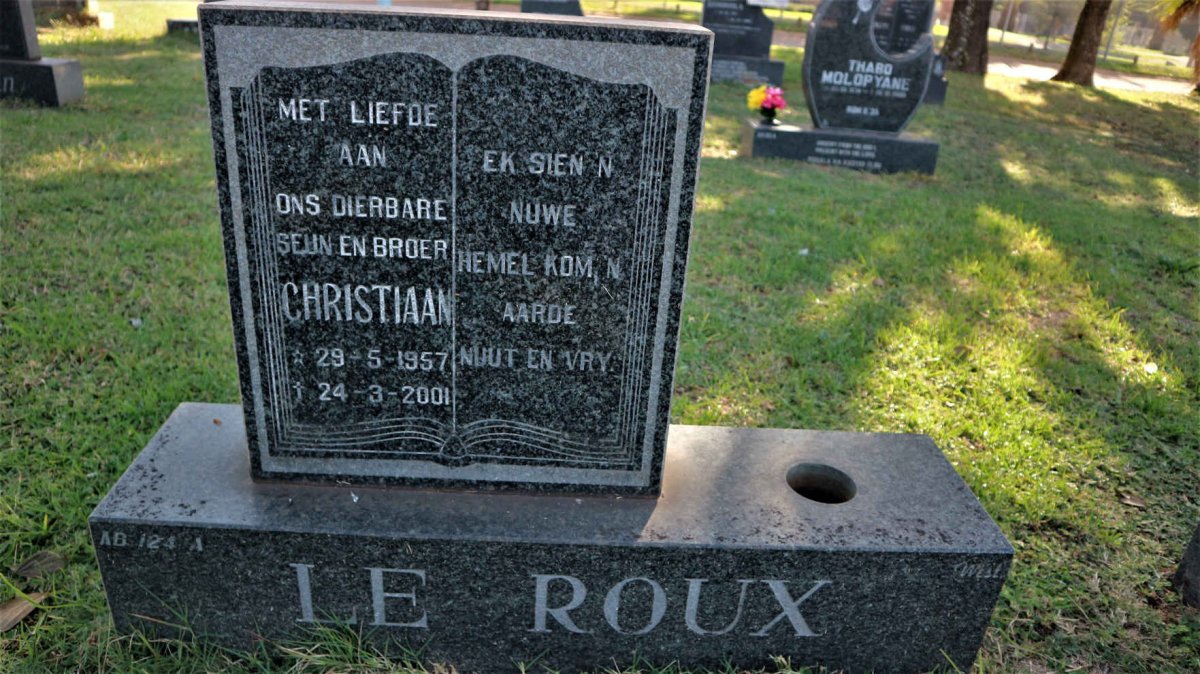 ROUX Christiaan, le 1957-2001