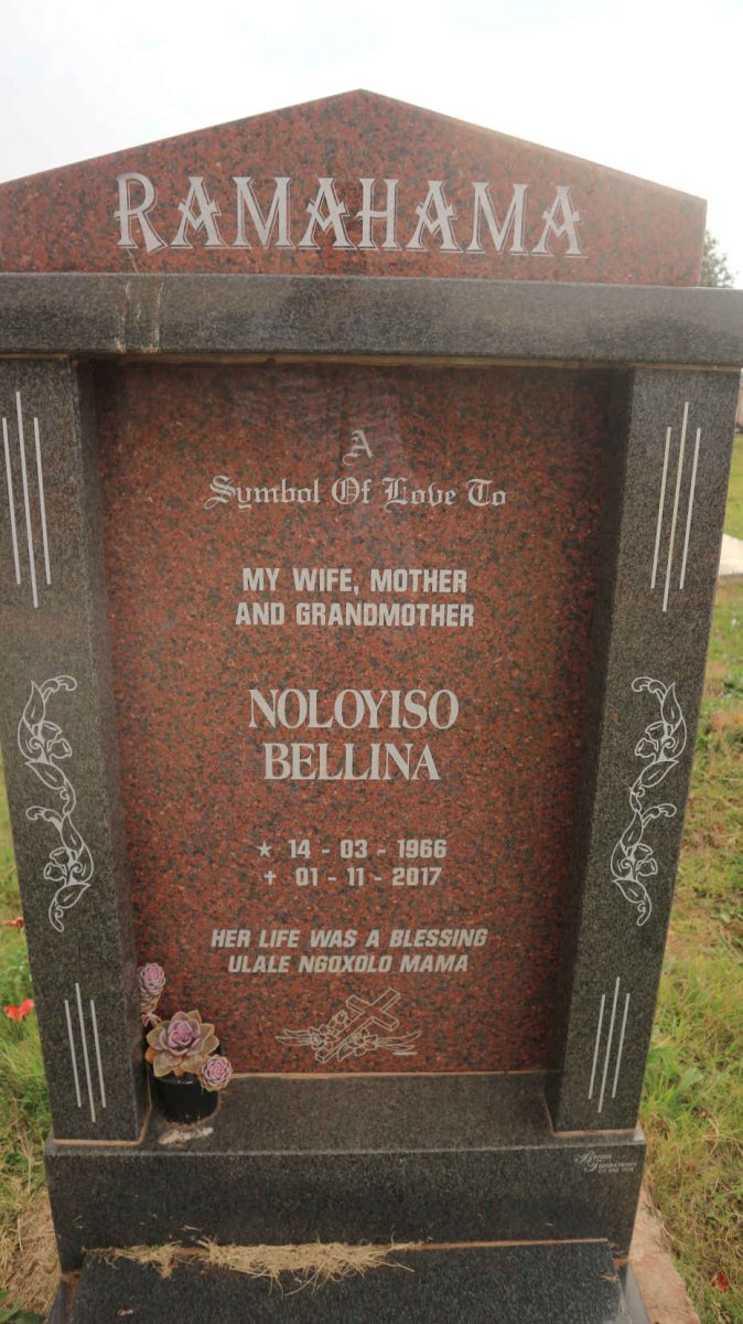 RAMAHAMA Noloyiso Bellina 1966-2017