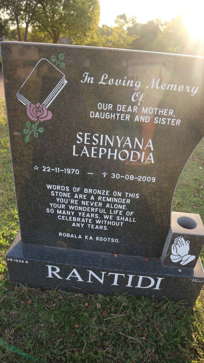 RANTIDI Sesinyana Laephodia 1970-2009