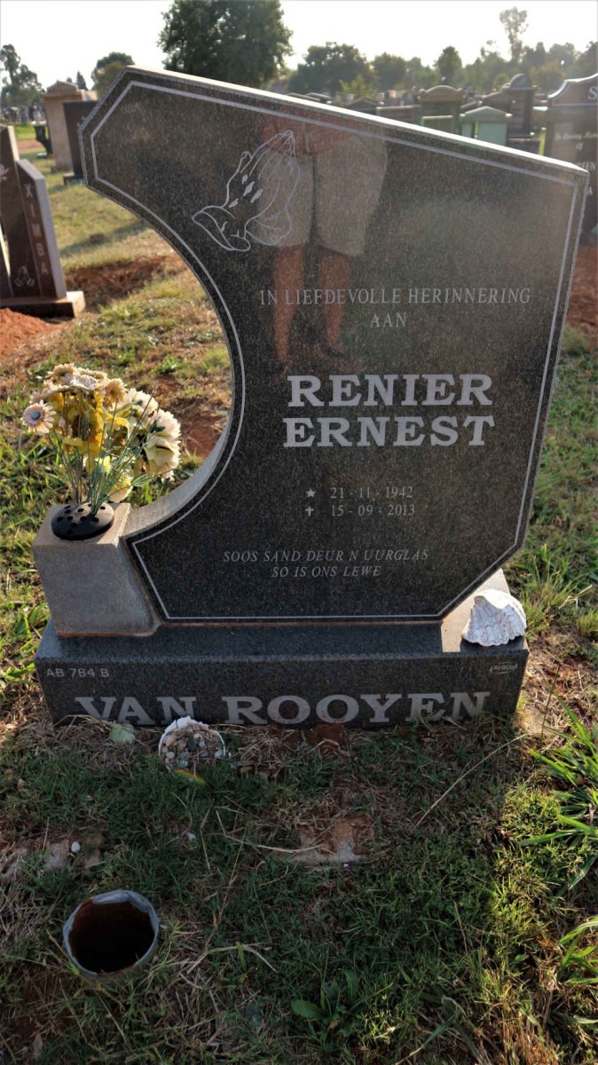 ROOYEN Renier Ernest, van 1942-2013