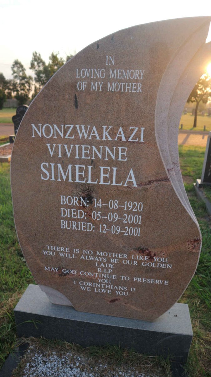 SIMELELA Nonzwakazi Vivienne 1920-2001