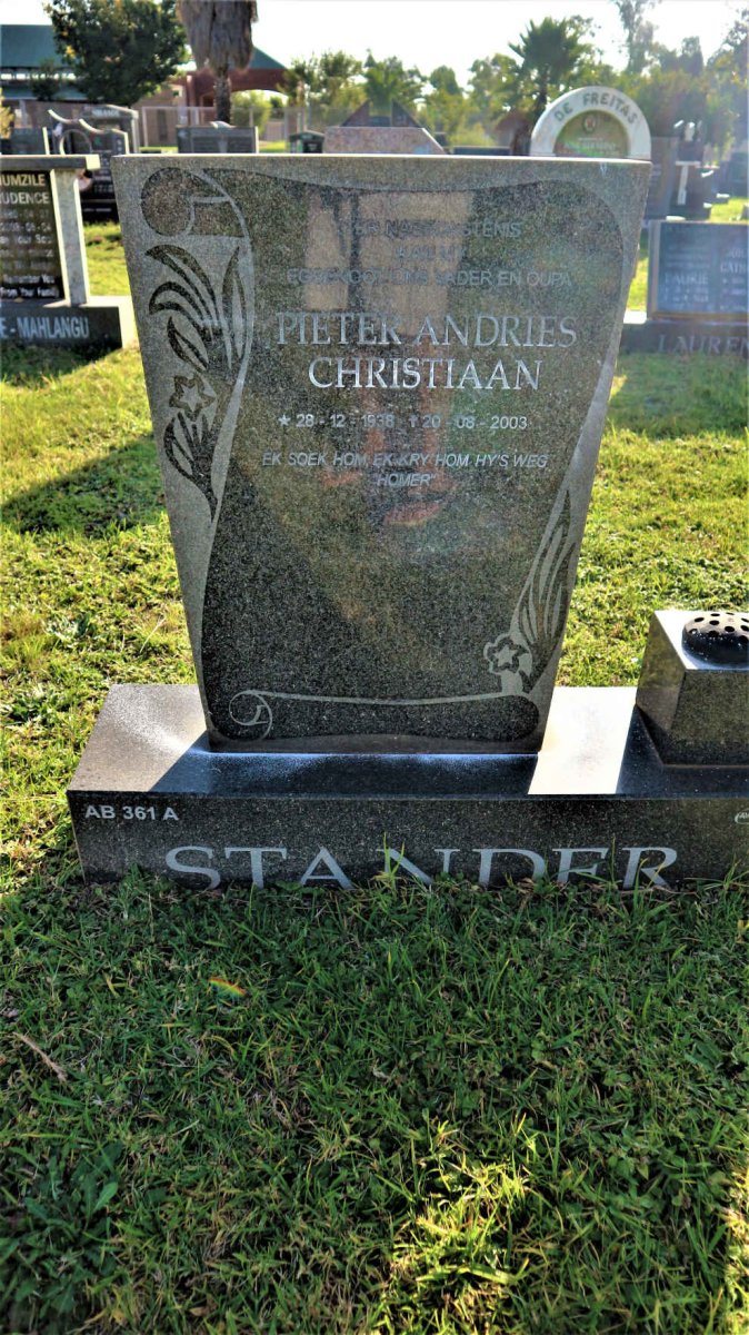 STANDER Pieter Andries Christiaan 1938-2003