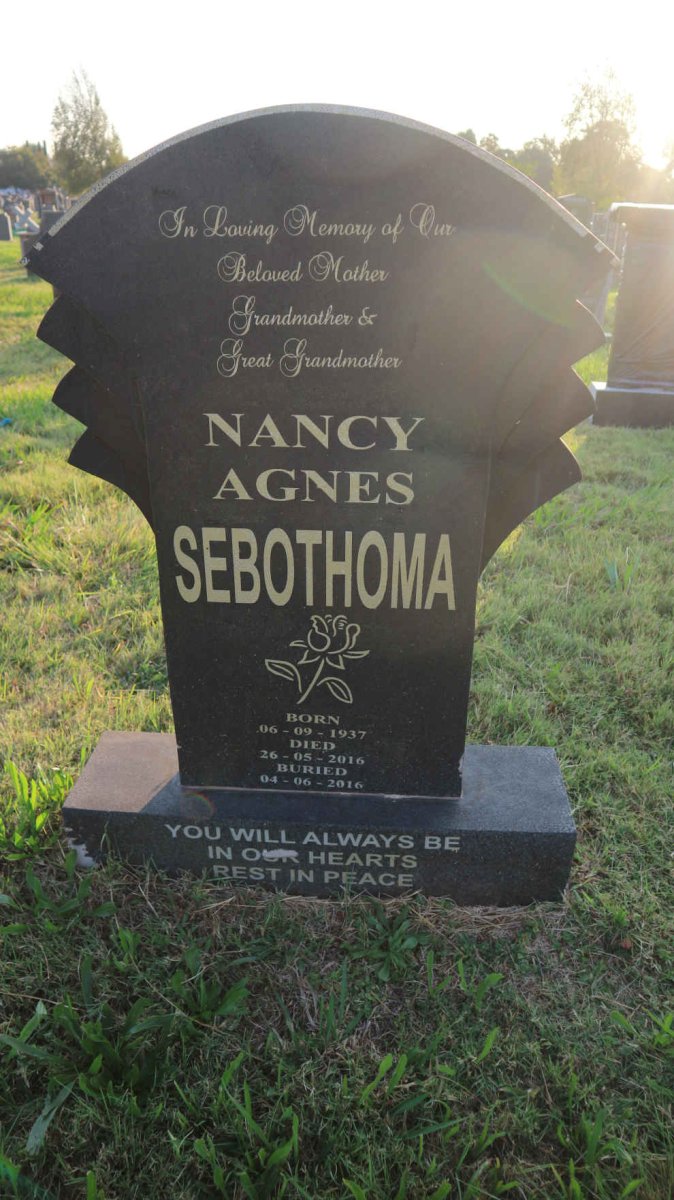 SEBOTHOMA Nancy Agnes 1937-2016