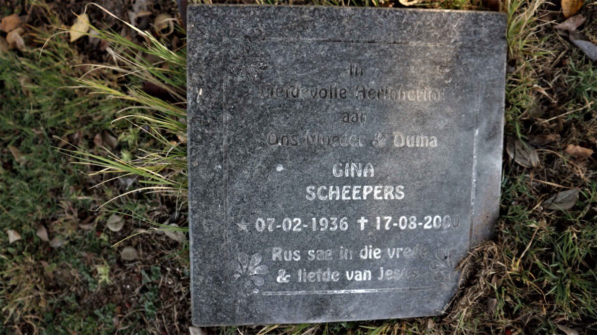 SCHEEPERS Gina 1936-2000
