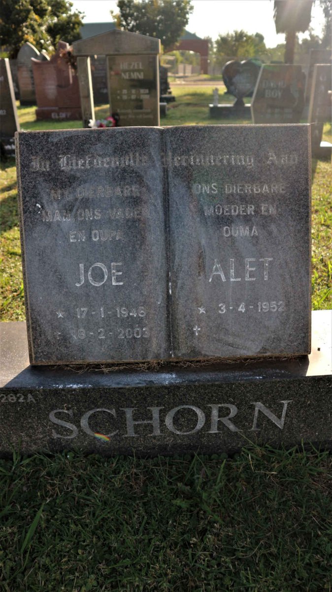 SCHORN Joe 1946-2003 &amp; Alet 1952-