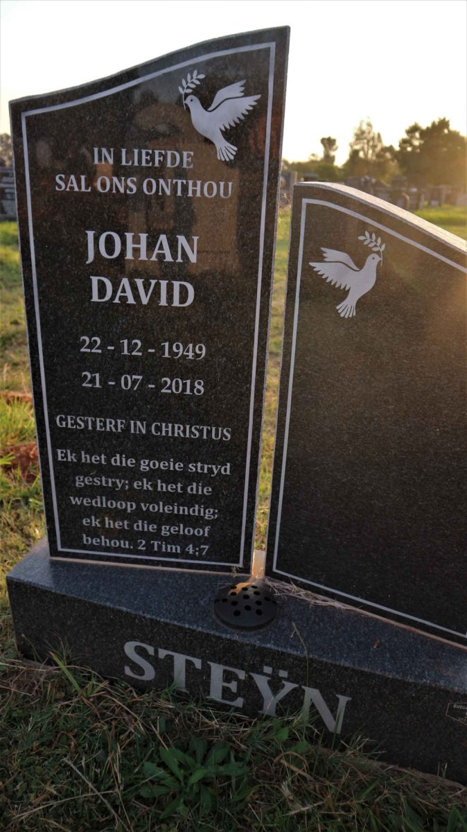 STEYN Johan David 1949-2018
