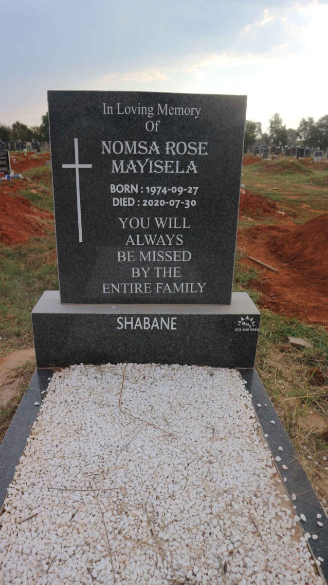 SHABANE Nomsa Rose Mayisela 1974-2020