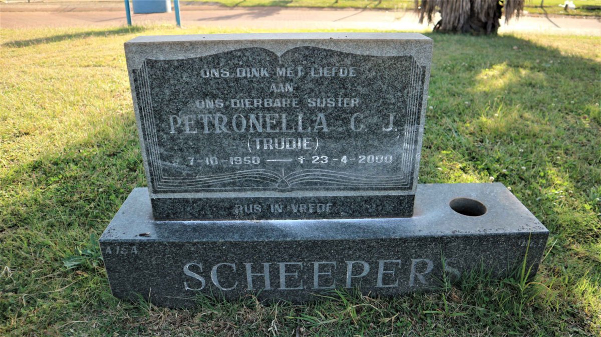SCHEEPERS Petronella C.J. 1950-2000