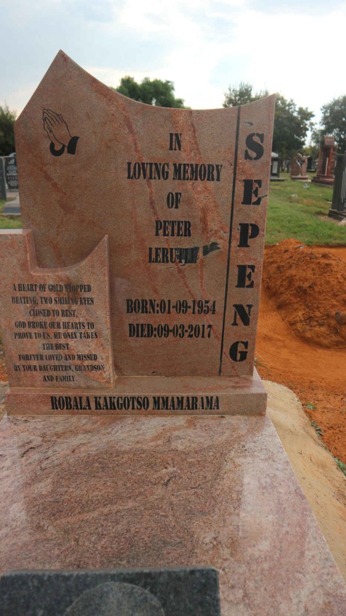 SEPENG Peter Lerutie 1954-2017