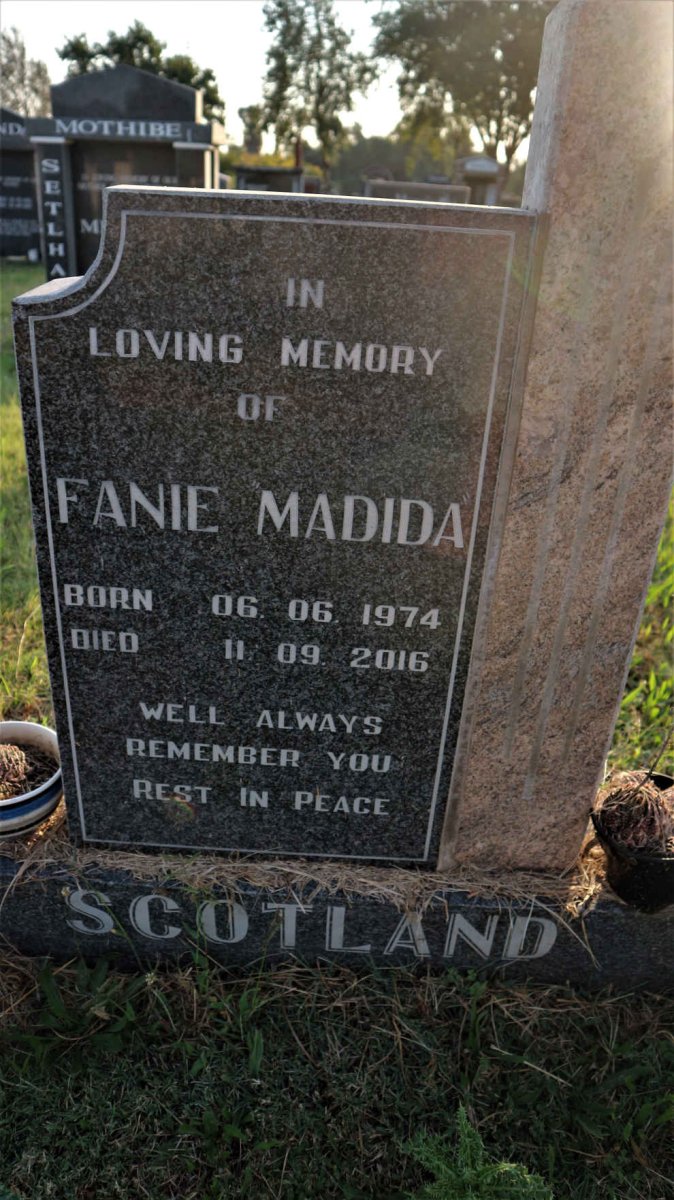 SCOTLAND Fanie Madida 1974-2016