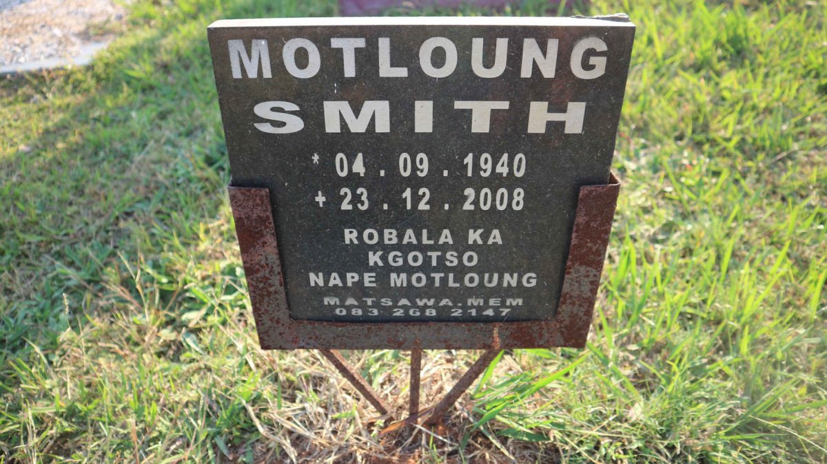 SMITH Motloung 1940-2008