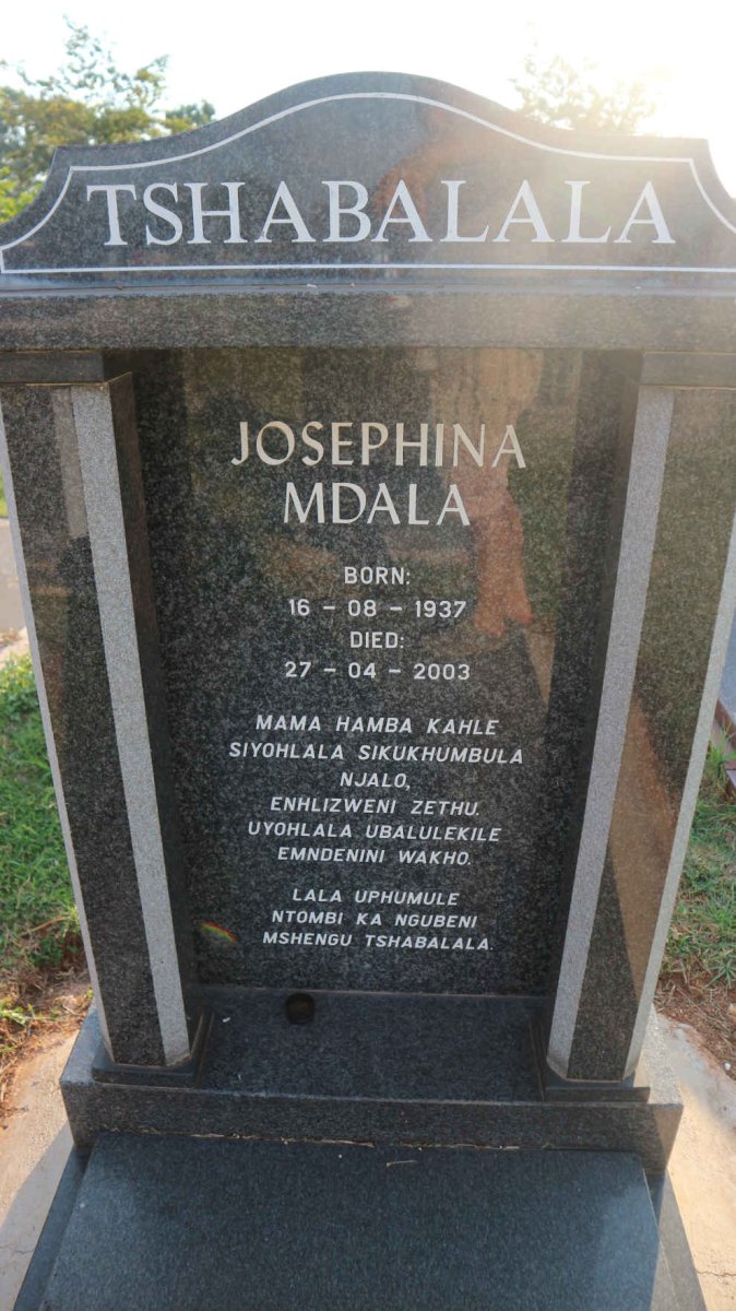 TSHABALALA Josephina Mdala 1937-2003