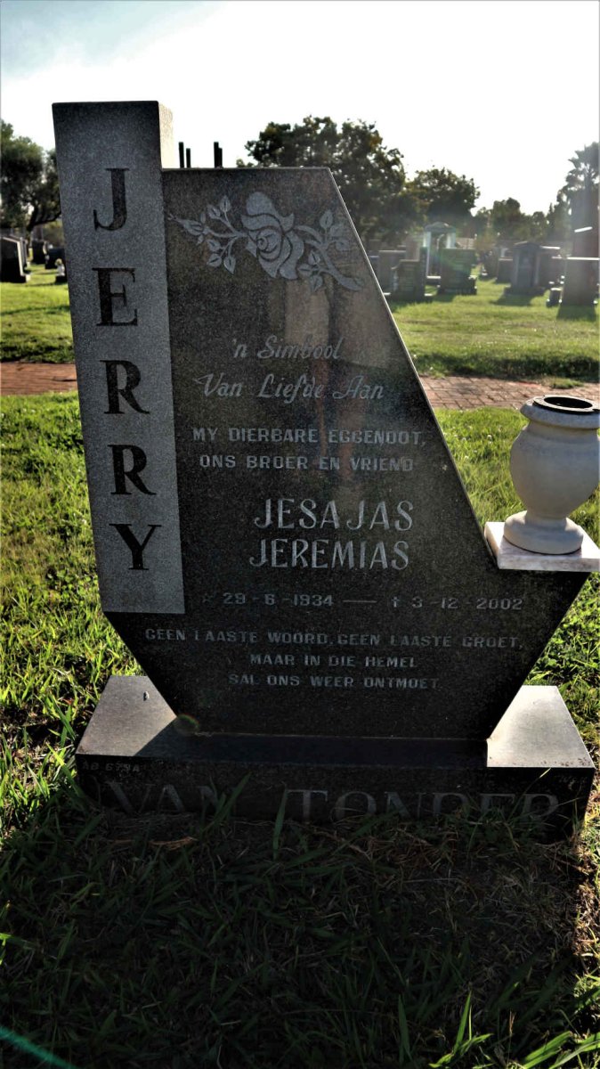 TONDER Jesajas Jeremias, van 1934-2002
