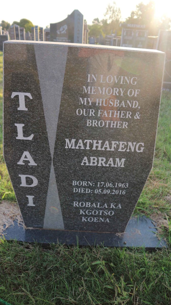 TLADI Mathafeng Abram 1963-2016