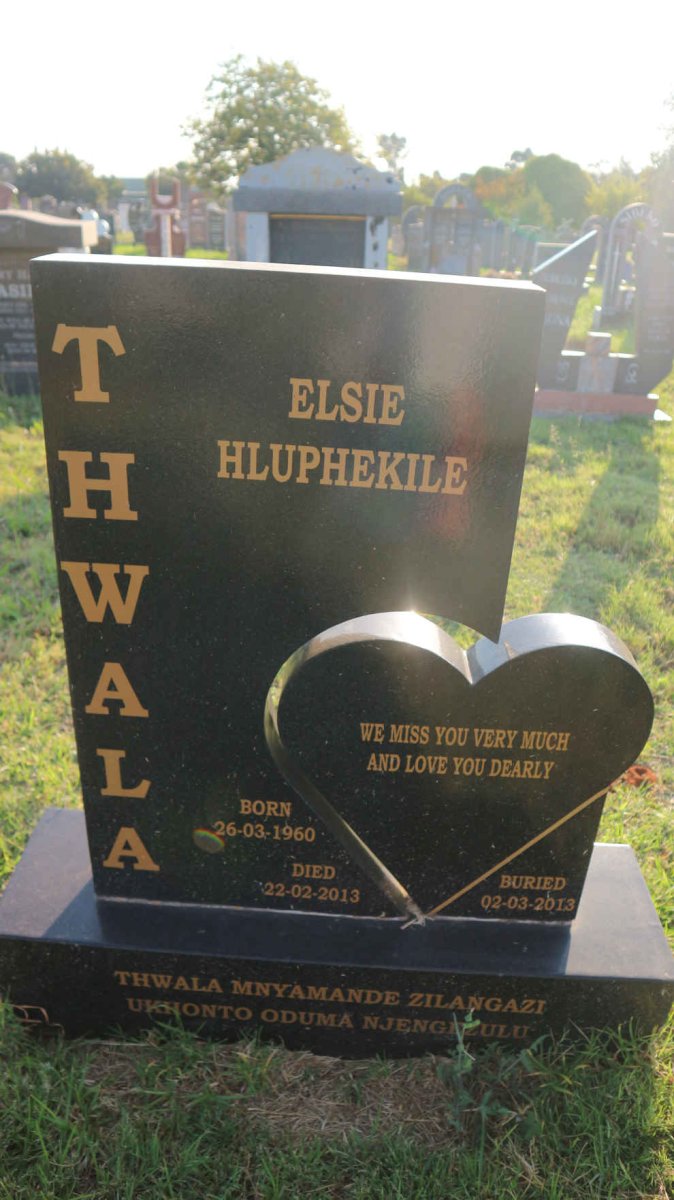 THWALA Elsie Hluphekile 1960-2013