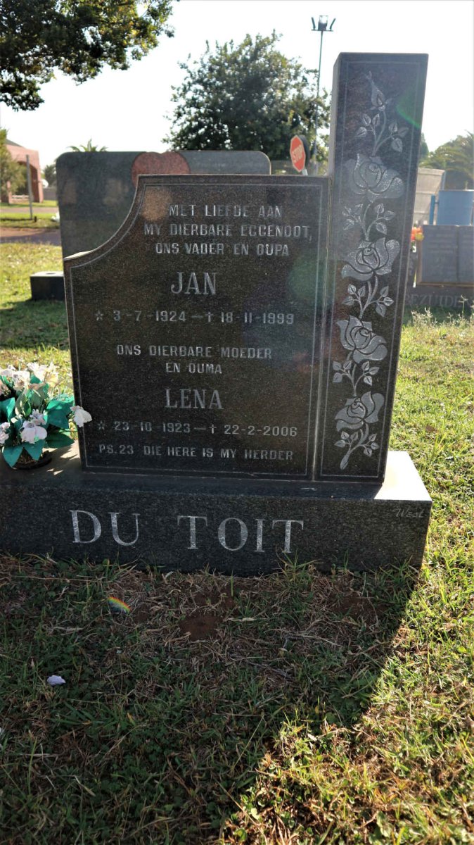 TOIT Jan, du 1924-1999 &amp; Lena 1923-2006