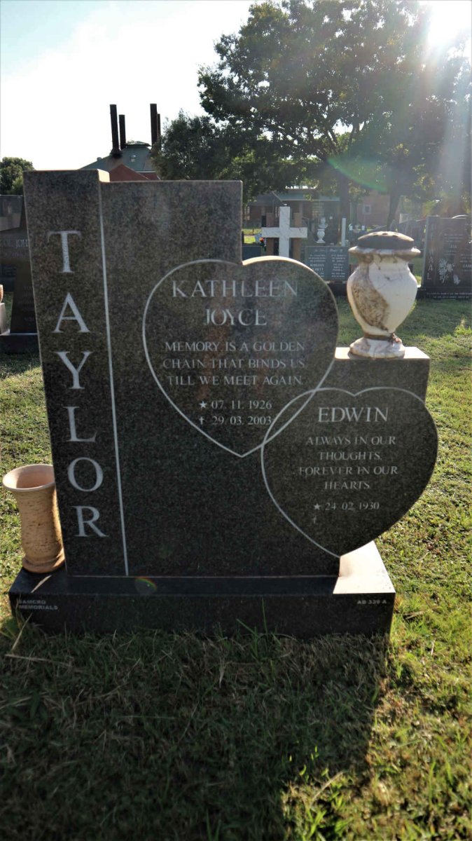 TAYLOR Edwin 1930- &amp; Kathleen Joyce 1926-2003