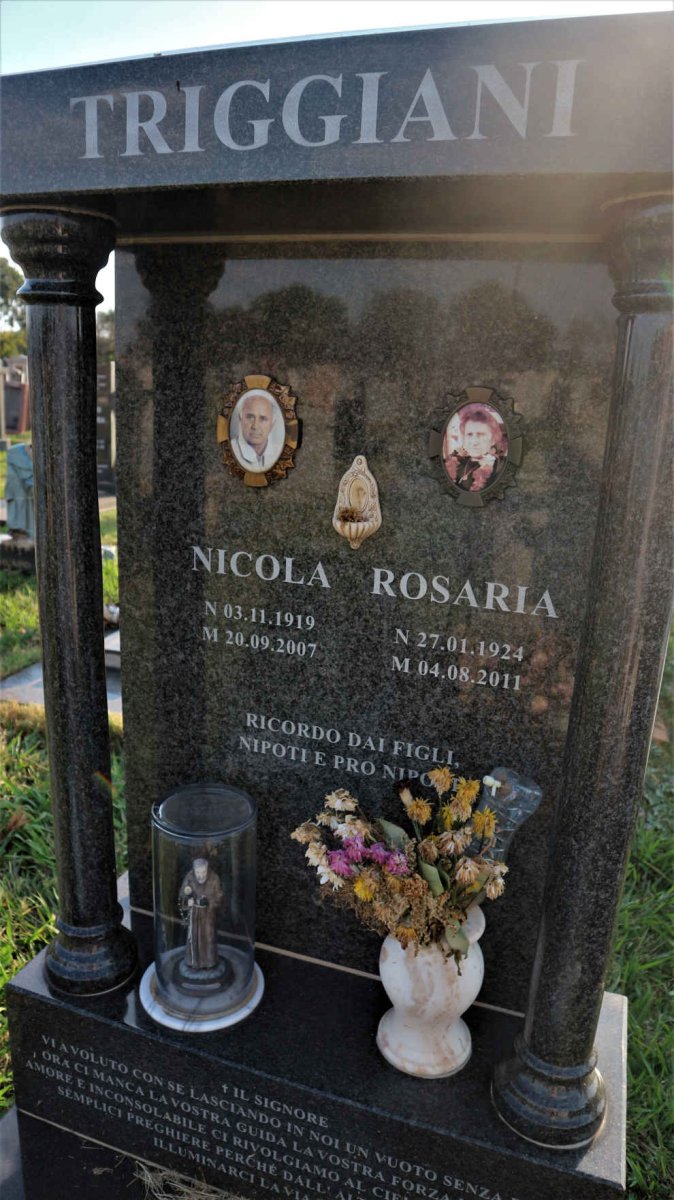 TRIGGIANI Nicola 1919-2007 &amp; Rosaria 1924-2011