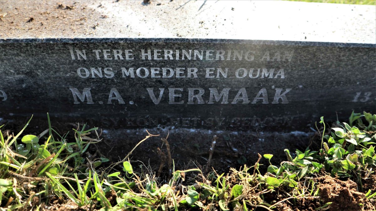 VERMAAK M.A. 1919-2004