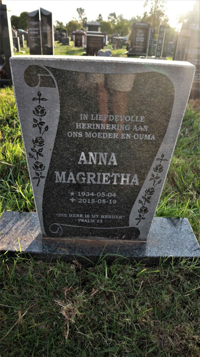 VILLIERS Anna Magrietha, de 1934-2015