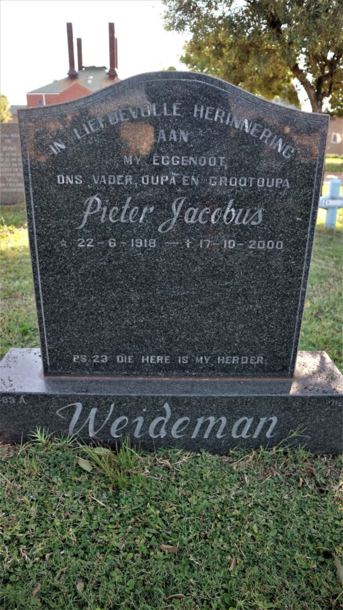 WEIDEMAN Pieter Jacobus 1918-2000