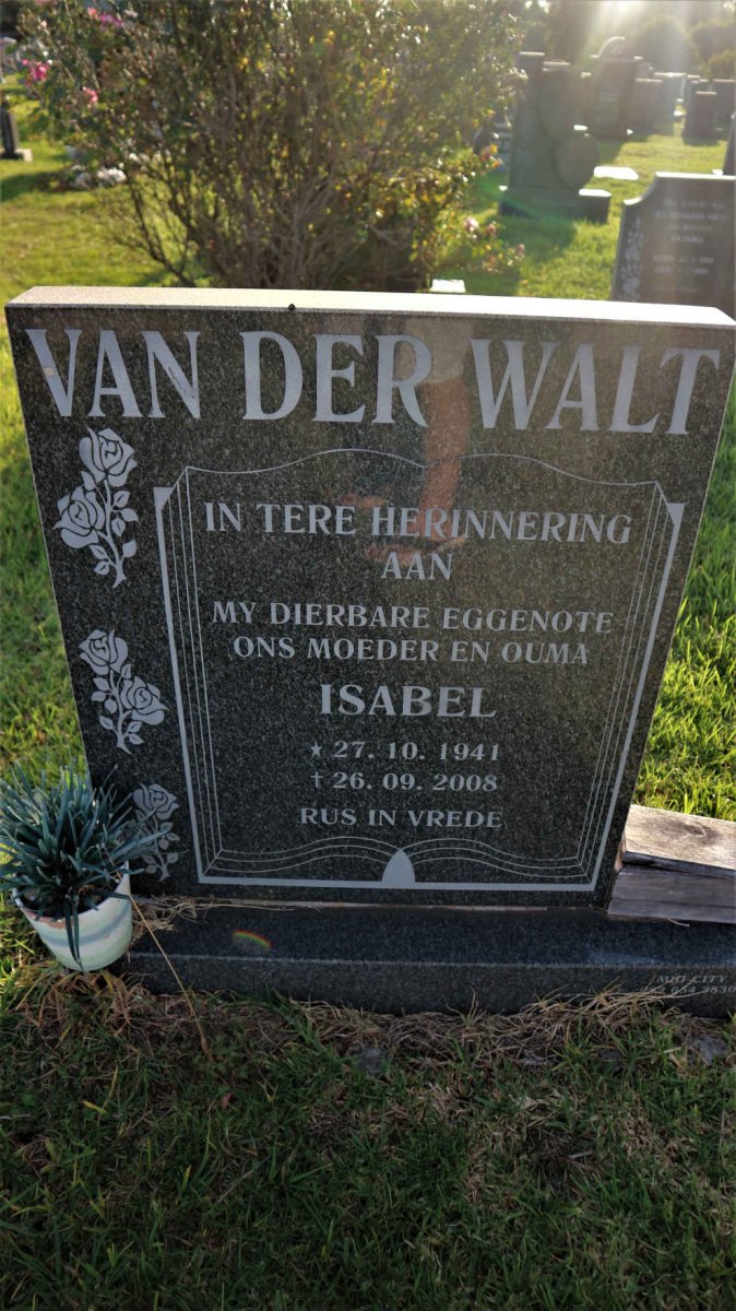 WALT Isabel, van der 1941-2008