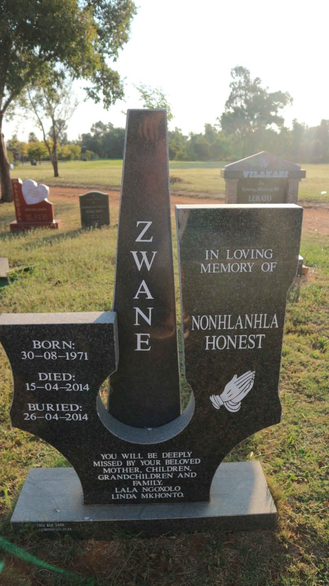 ZWANE Nonhlanhla Honest 1971-2014