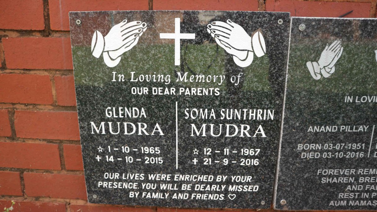 MUDRA Soma Sunthrin 1967-2016 &amp; Glenda 1965-2015