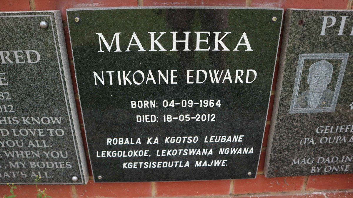MAKHEKA Ntikoane Edward 1964-2012