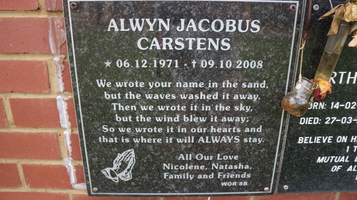 CARSTENS Alwyn Jacobus 1971-2008