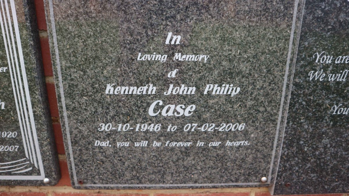 CASE Kenneth John Philip 1946-2006