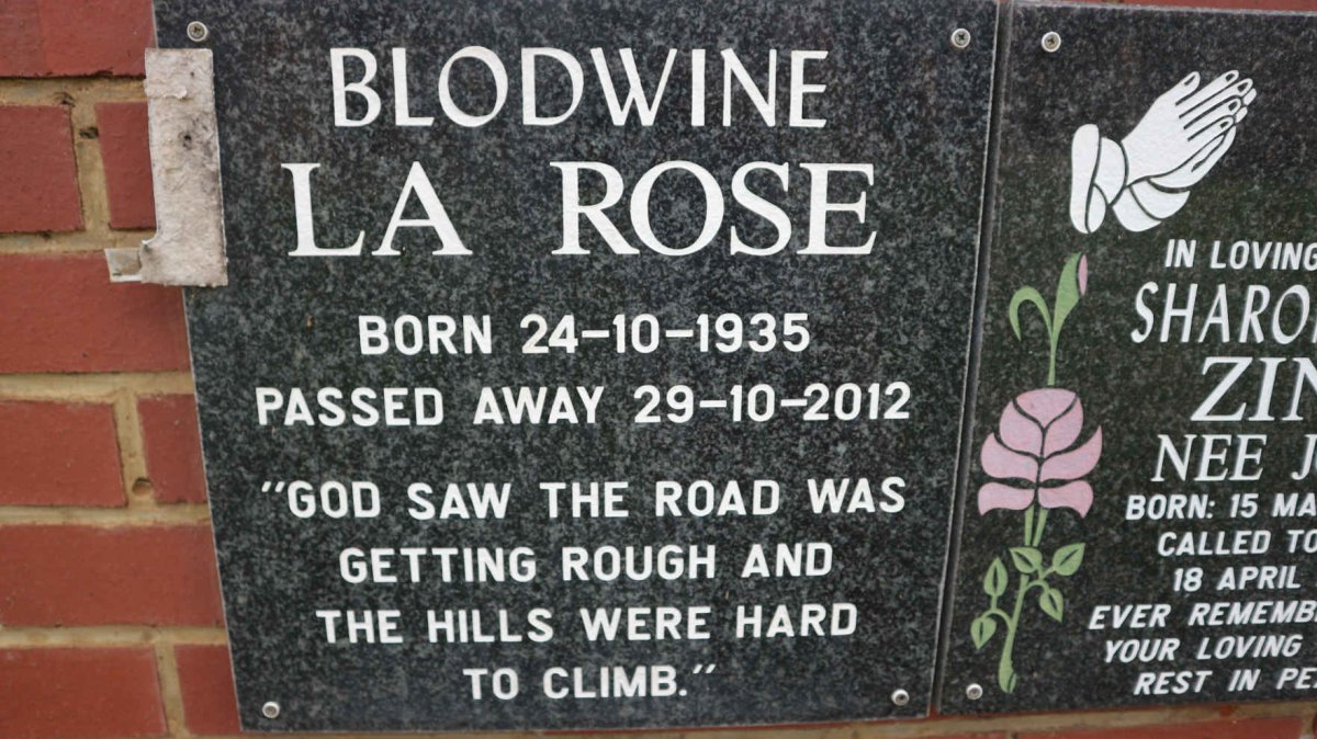ROSE Blodwine, la 1935-2012