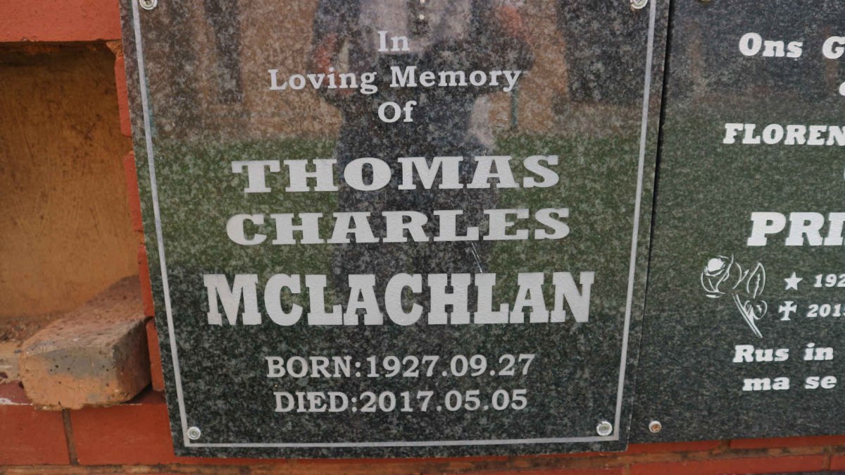 MCLACHLAN Thomas Charles 1927-2017