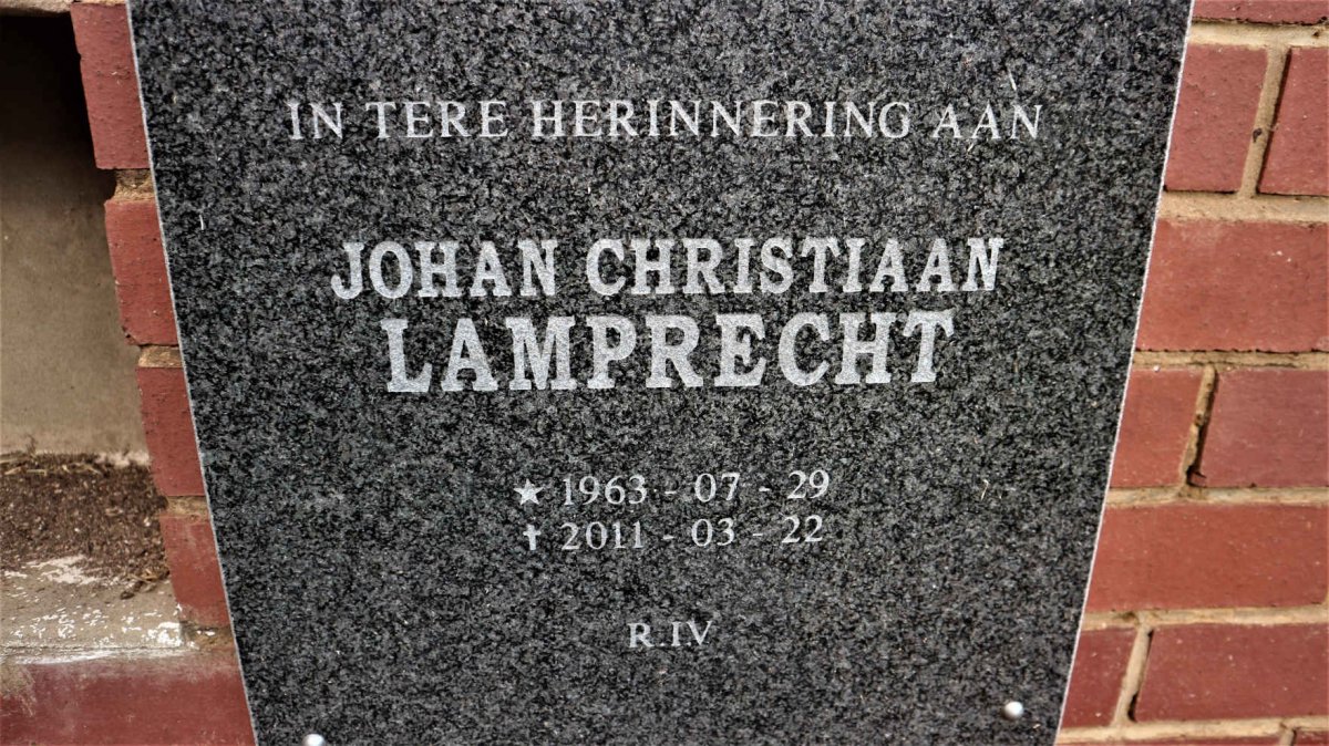 LAMPRECHT Johan Christiaan 1963-2011