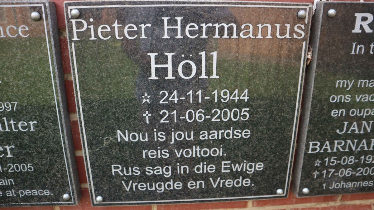 HOLL Pieter Hermanus 1944-2005