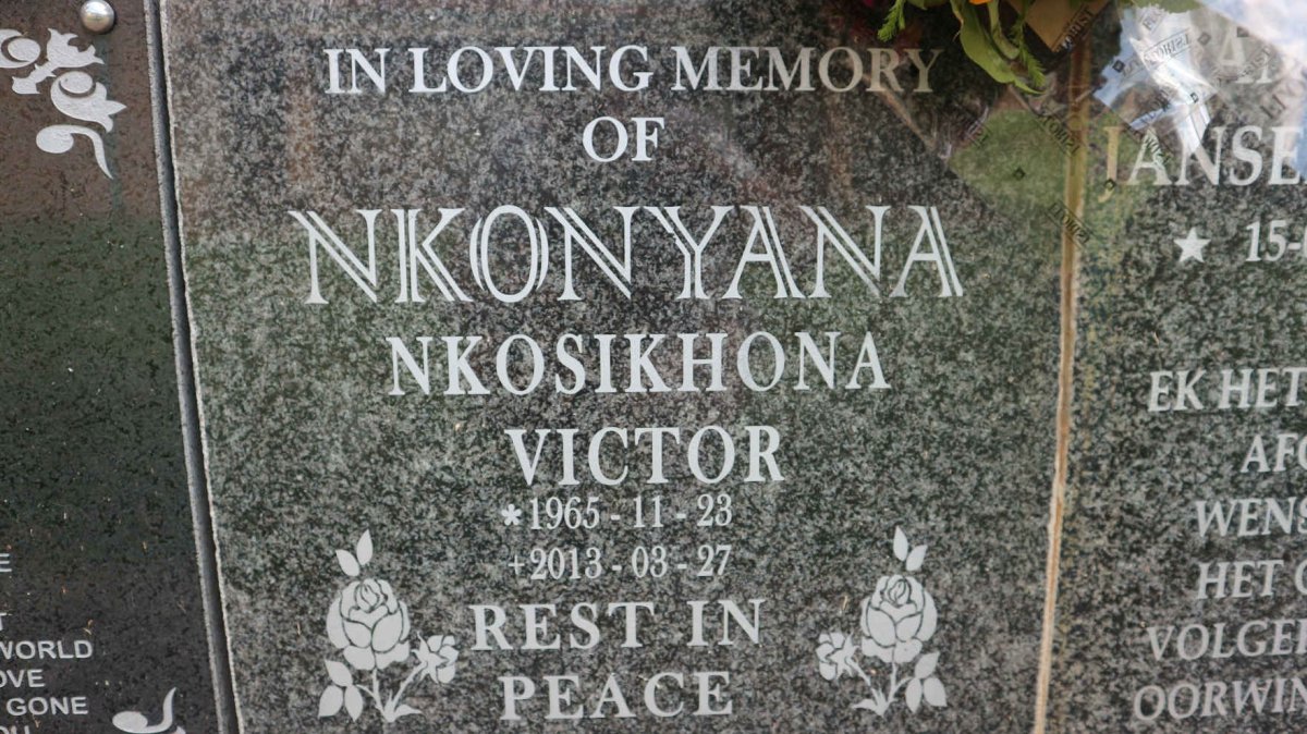NKONYANA Nkosikhona Victor 1965-2013