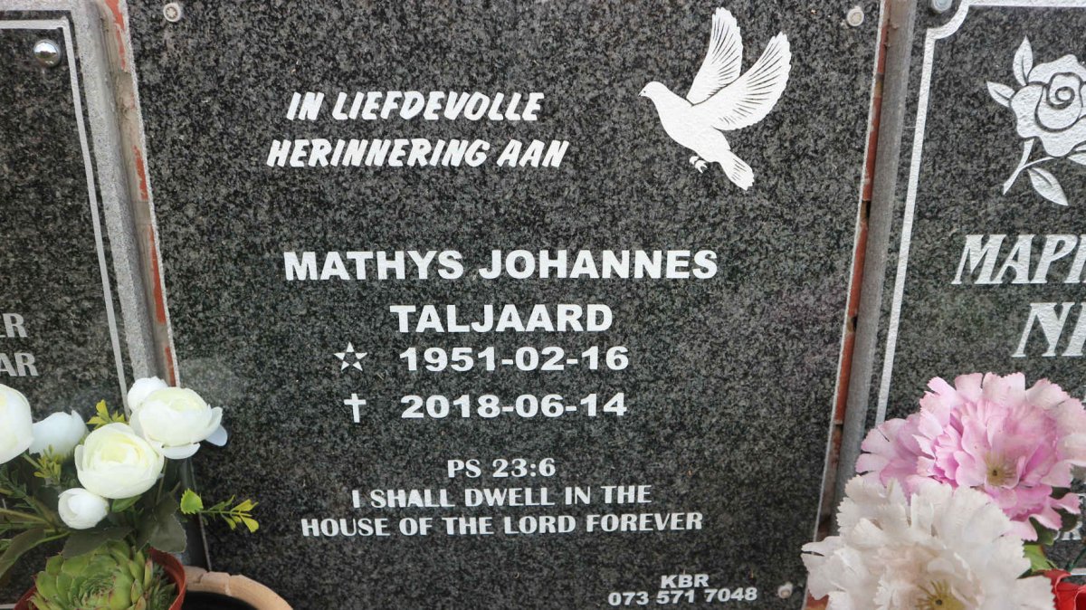 TALJAARD Mathys Johannes 1951-2018