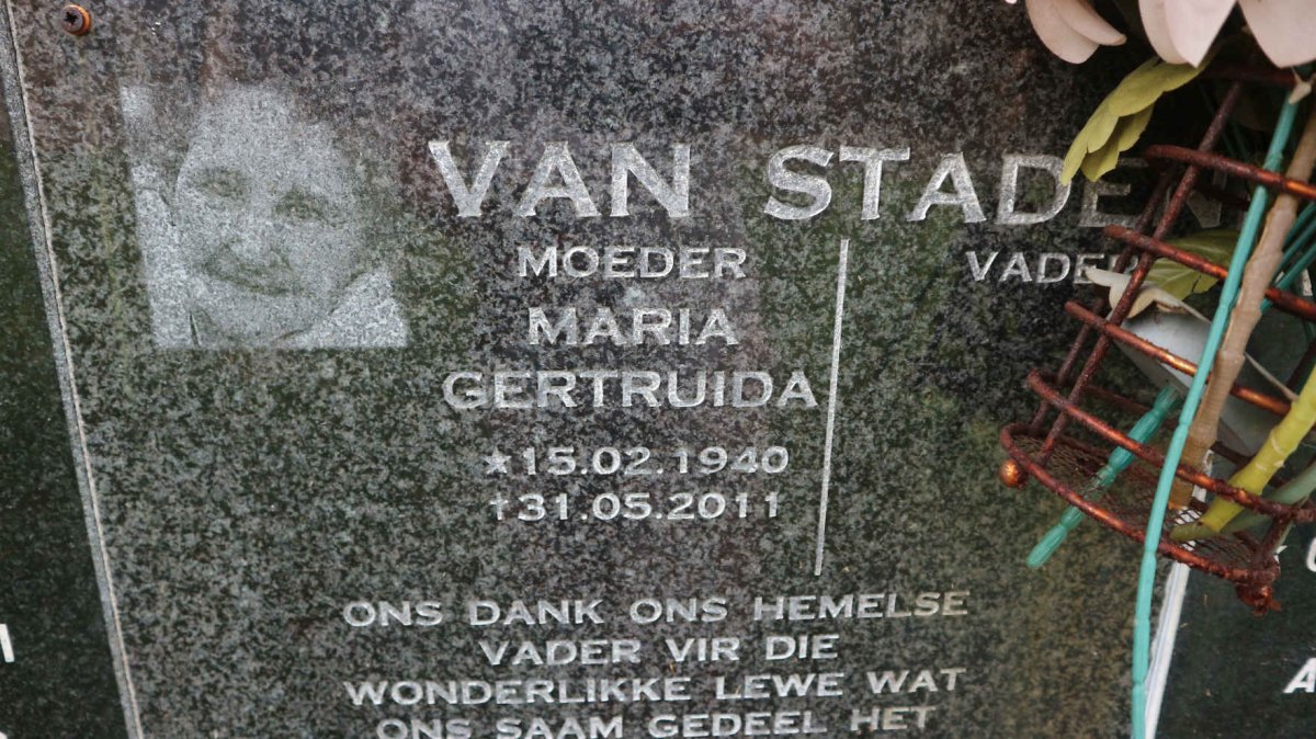 STADEN Maria Gertruida, van 1940-2011