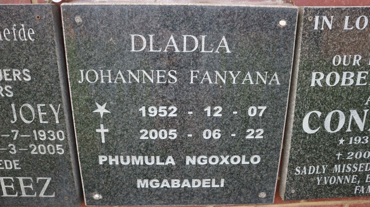 DLADLA Johannes Fanyana 1952-2005