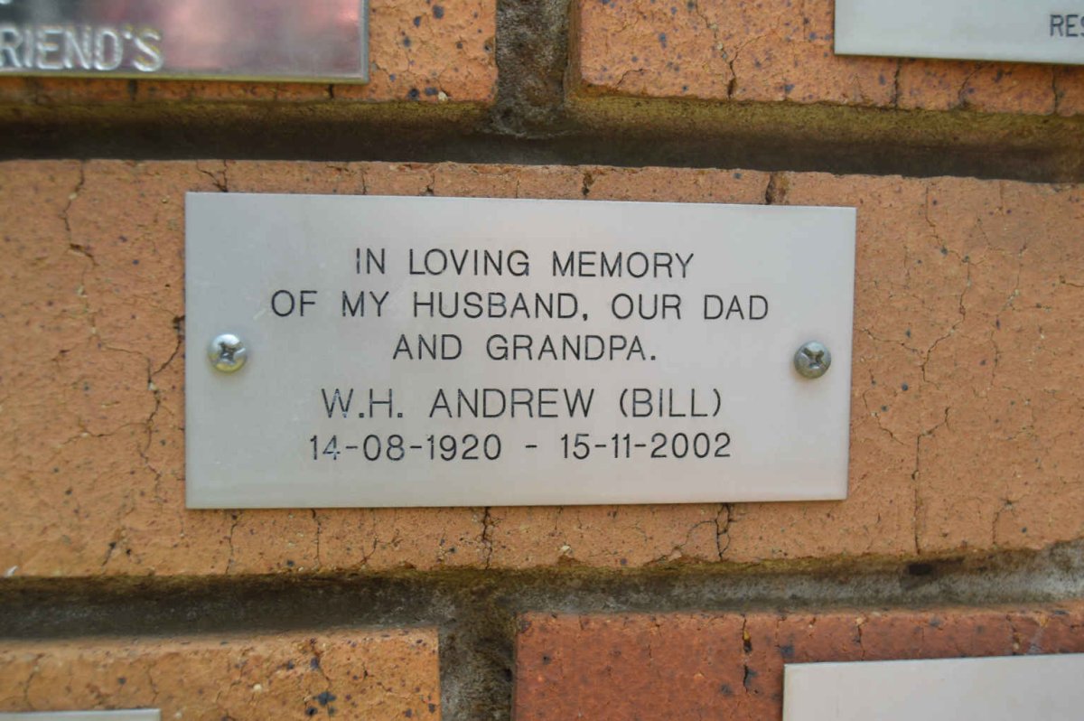 ANDREW W.H. 1920-2002